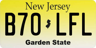 NJ license plate B70LFL