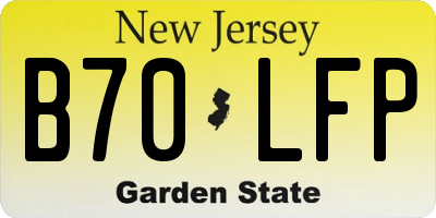 NJ license plate B70LFP
