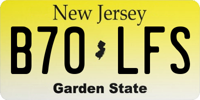 NJ license plate B70LFS