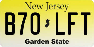 NJ license plate B70LFT