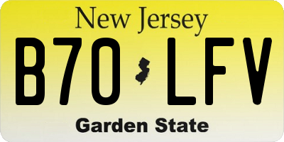 NJ license plate B70LFV