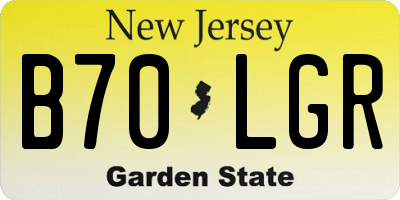 NJ license plate B70LGR