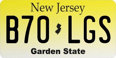 NJ license plate B70LGS