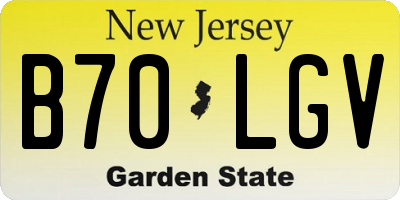 NJ license plate B70LGV