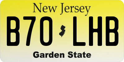 NJ license plate B70LHB
