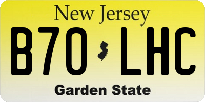 NJ license plate B70LHC