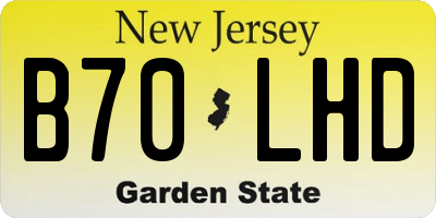 NJ license plate B70LHD