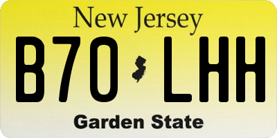 NJ license plate B70LHH