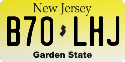 NJ license plate B70LHJ