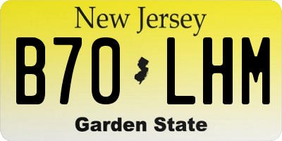 NJ license plate B70LHM