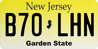 NJ license plate B70LHN