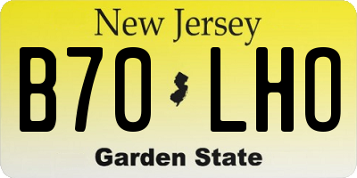 NJ license plate B70LHO