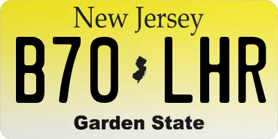 NJ license plate B70LHR