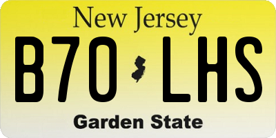 NJ license plate B70LHS