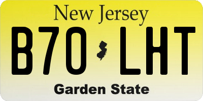 NJ license plate B70LHT