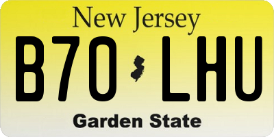 NJ license plate B70LHU