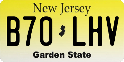 NJ license plate B70LHV