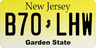 NJ license plate B70LHW
