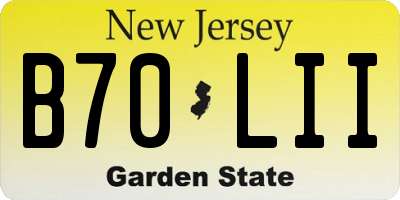NJ license plate B70LII