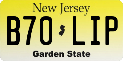 NJ license plate B70LIP