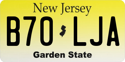 NJ license plate B70LJA
