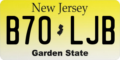 NJ license plate B70LJB