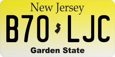 NJ license plate B70LJC