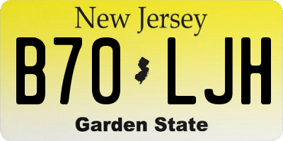 NJ license plate B70LJH