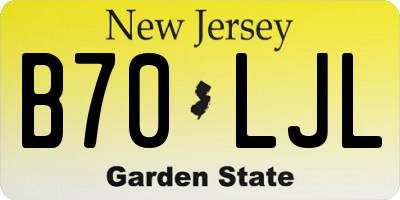 NJ license plate B70LJL