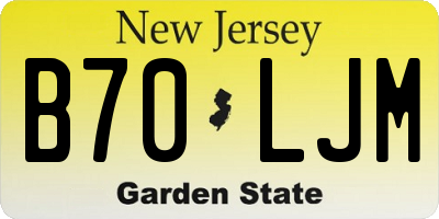 NJ license plate B70LJM
