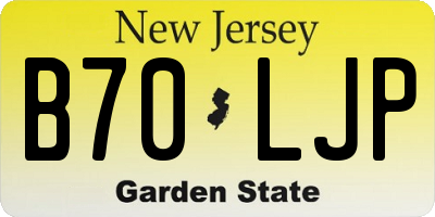 NJ license plate B70LJP