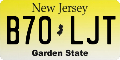 NJ license plate B70LJT