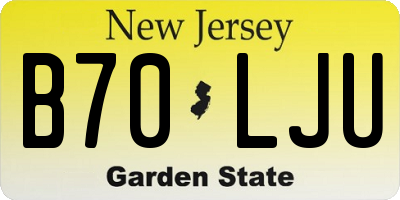 NJ license plate B70LJU