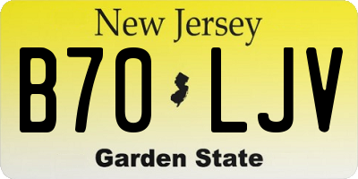 NJ license plate B70LJV