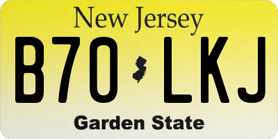 NJ license plate B70LKJ