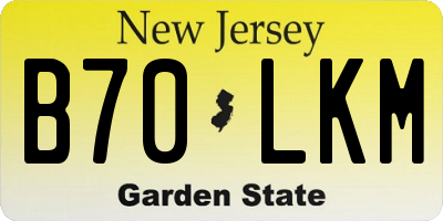 NJ license plate B70LKM
