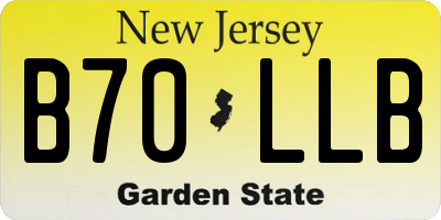 NJ license plate B70LLB