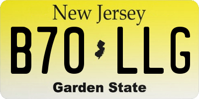 NJ license plate B70LLG