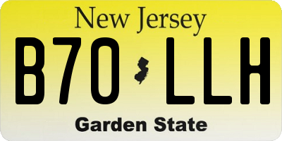 NJ license plate B70LLH