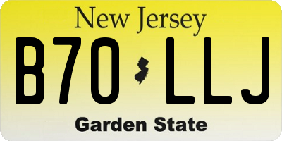 NJ license plate B70LLJ
