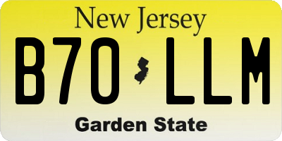 NJ license plate B70LLM