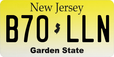 NJ license plate B70LLN