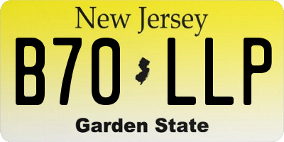 NJ license plate B70LLP