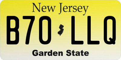 NJ license plate B70LLQ