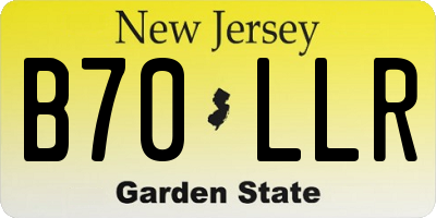 NJ license plate B70LLR