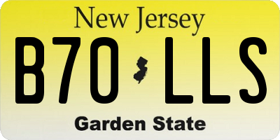 NJ license plate B70LLS