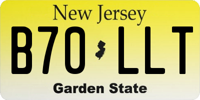 NJ license plate B70LLT