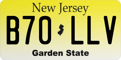 NJ license plate B70LLV