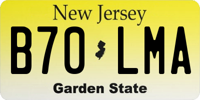 NJ license plate B70LMA