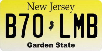 NJ license plate B70LMB
